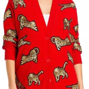 ALICE + OLIVIA Bradford Grandpa Cat Cardigan - Bengal Size M